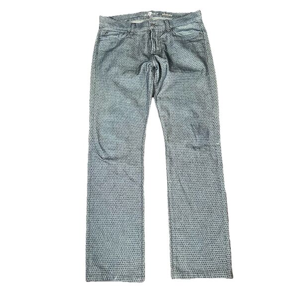 7 For All Mankind Men's Slimmy Gray Pattern Pants Jeans 32x31 - Picture 1 of 6